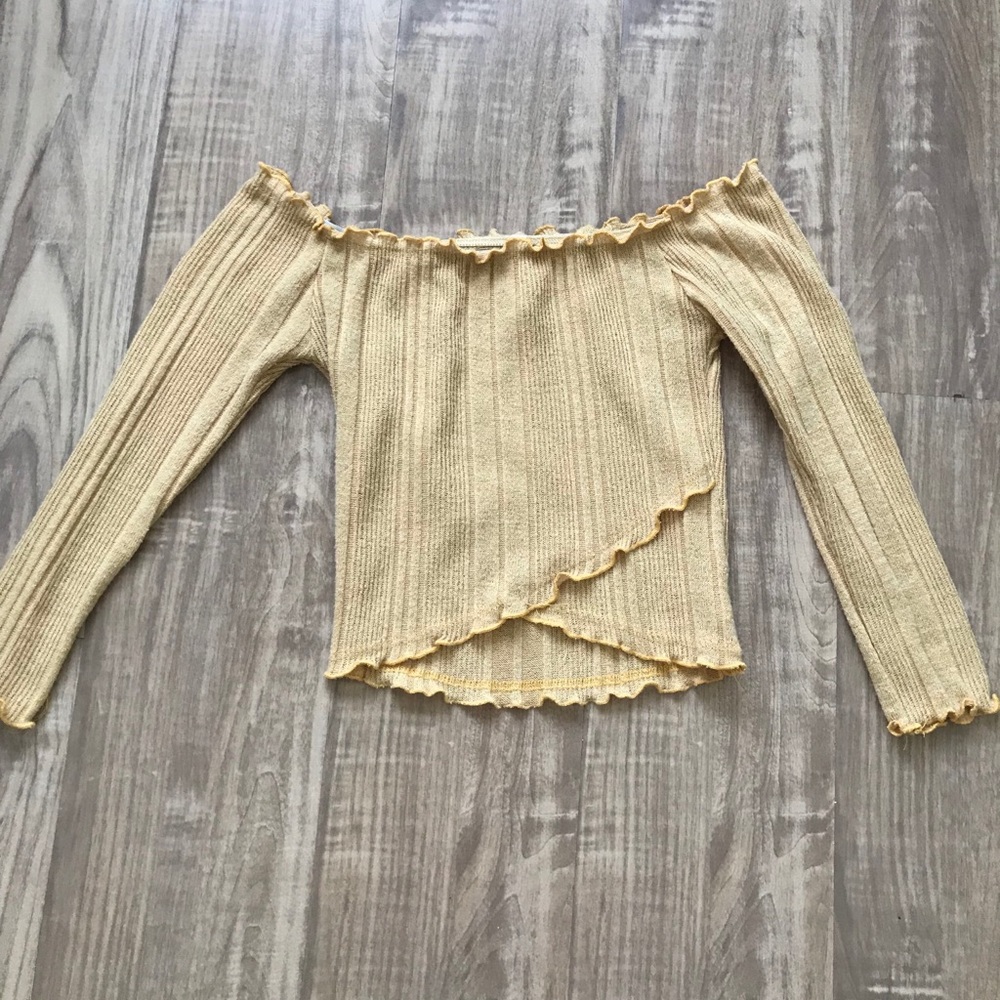 Papaya yellow crop top! ( OPEN TO ALL OFFERS)